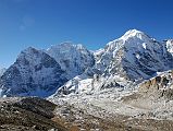 13 Gyalzen Peak, Eiger Peak, Leonpo Gang, Dorje Lakpa, Gur Karpo Ri On Trek To Shishapangma Southwest Advanced Base Camp Gyalzen Peak, Eiger Peak, Leonpo Gang, Dorje Lakpa, and Gur Karpo Ri dominate the view to the south as the trek nears Shishapangma Southwest Advanced Base Camp.